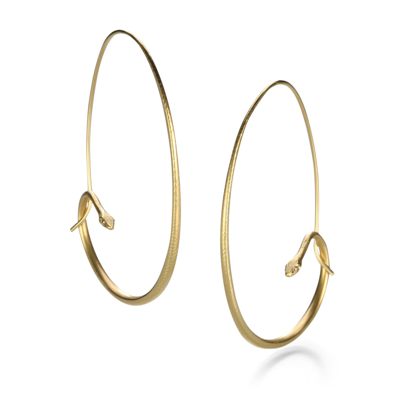 Gabriella Kiss 18k Large Gold Snake Hoops | Quadrum Gallery