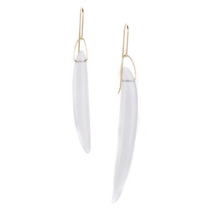 Gabriella Kiss Chalcedony Bean Earrings | Quadrum Gallery