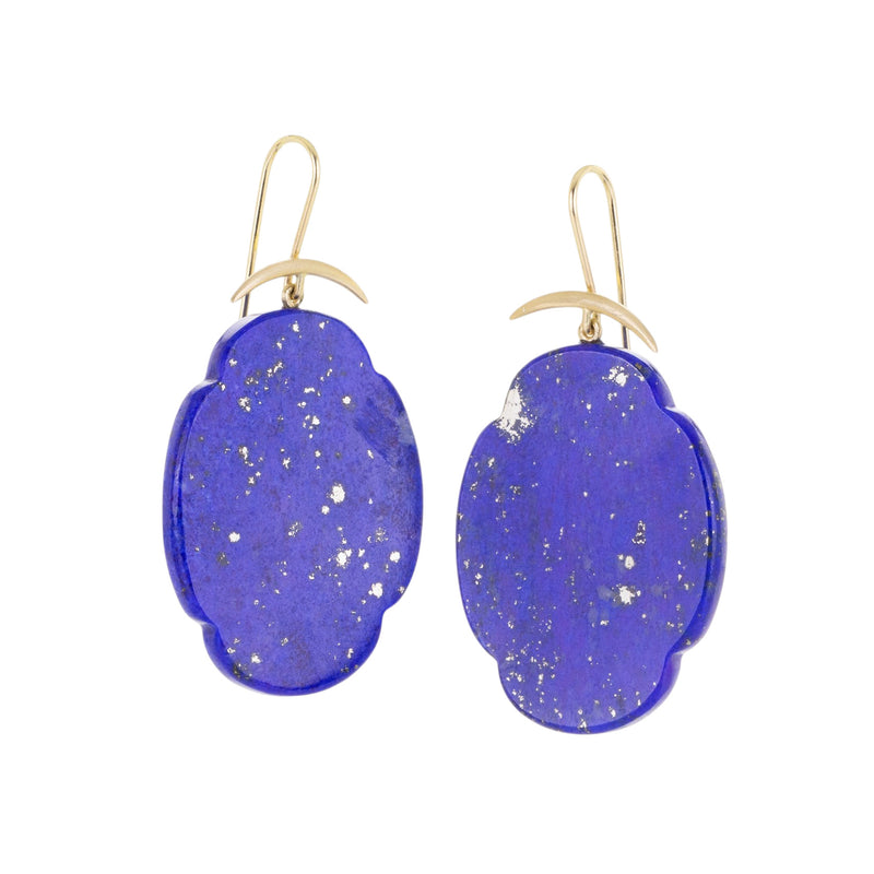 Gabriella Kiss 14k Lapis Scallop Earrings | Quadrum Gallery