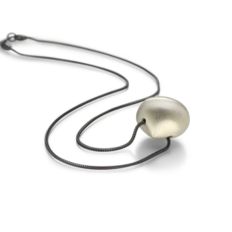 Gabriella Kiss Matte Silver Hazelnut Pendant Necklace | Quadrum Gallery