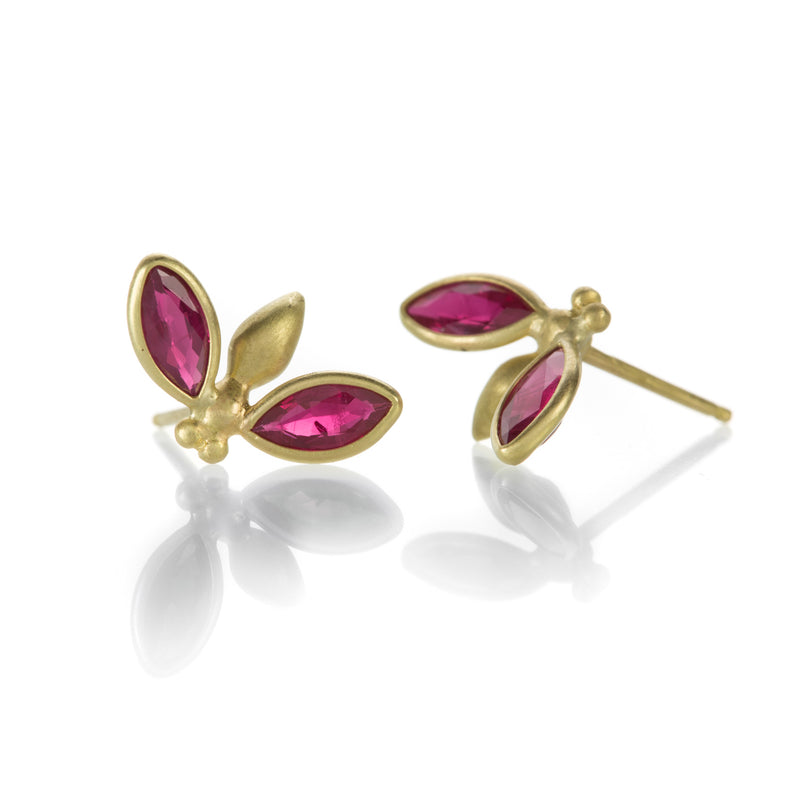 Gabriella Kiss 18k Ruby Bug Earrings | Quadrum Gallery