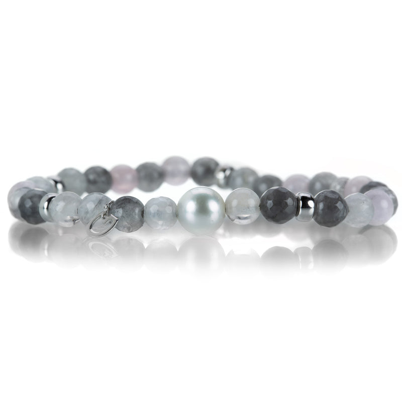 Gellner Rose Quartz, Gray Agate and Pearl Bracelet | Quadrum Gallery