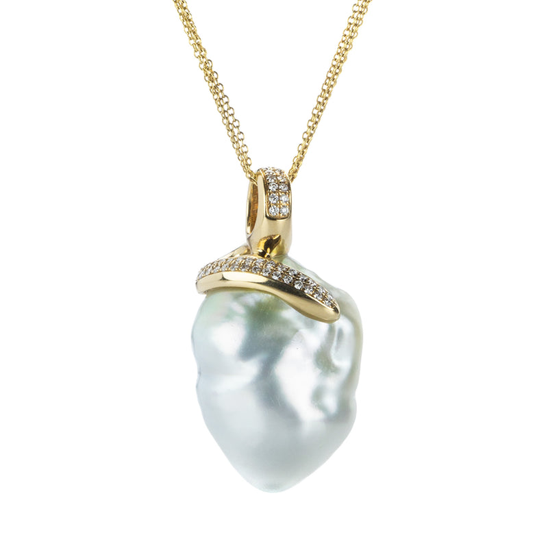 Gellner South Sea White Pearl Pendant Necklace | Quadrum Gallery