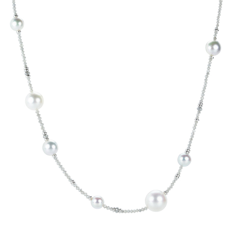 Gellner Gray Diamond Necklace with Akoya Pearls | Quadrum Gallery