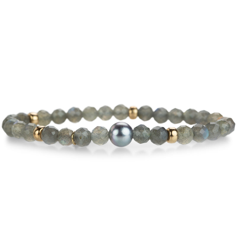 Gellner Labradorite and Tahitian Pearl Stretch Bracelet | Quadrum Gallery