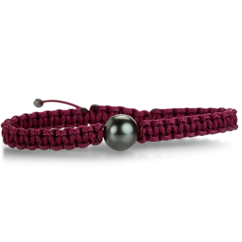 Gellner Single Tahitian Pearl Burgundy Cord Bracelet | Quadrum Gallery