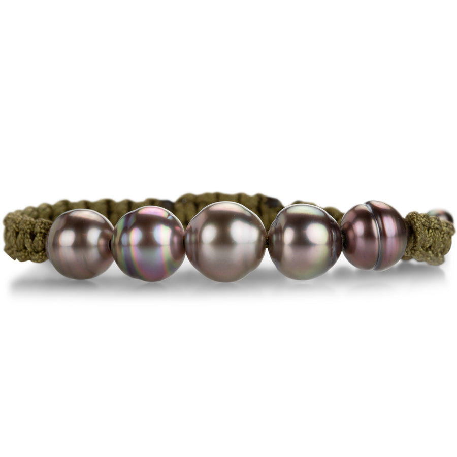 Gellner Five Tahitian Pearl Cord Bracelet  | Quadrum Gallery