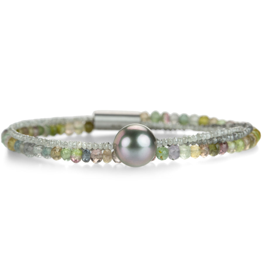 Gellner Tourmaline and Anthracite Bracelet with Pearl | Quadrum Gallery