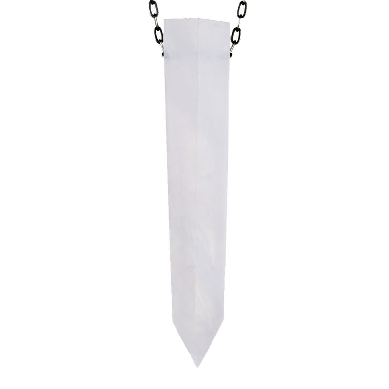 Joseph Brooks 68mm Rose Quartz Crystal Pendant Necklace | Quadrum Gallery