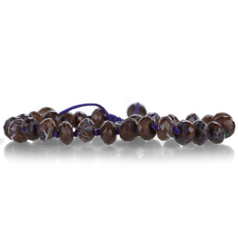 Joseph Brooks 8mm Faceted Boulder Opal Macrame Bracelet | Quadrum Gallery