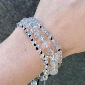 Joseph Brooks 8mm Faceted Clear Quartz Beaded Bracelet | Quadrum Gallery