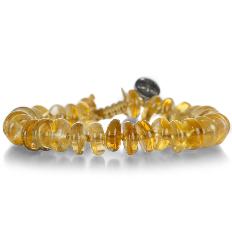 Joseph Brooks Smooth 10mm Citrine Quartz Beaded Bracelet | Quadrum Gallery