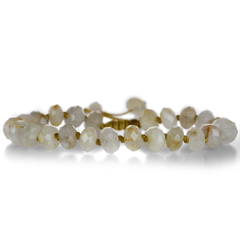 Joseph Brooks Faceted 8mm Gold Rutile Quartz Bead Bracelet | Quadrum Gallery