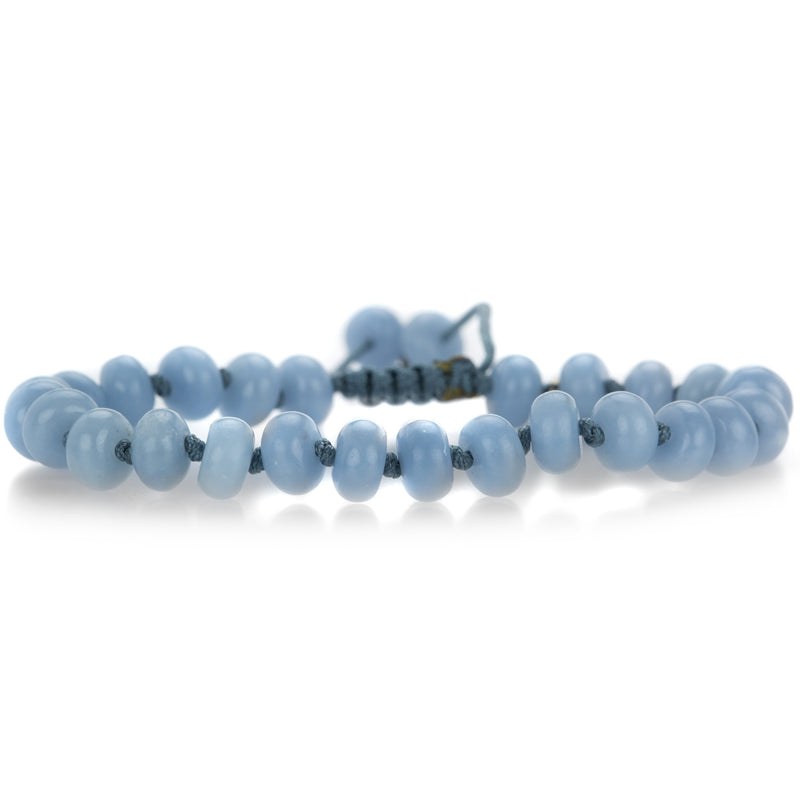 Joseph Brooks 8mm Smooth Angelite Macrame Bracelet | Quadrum Gallery
