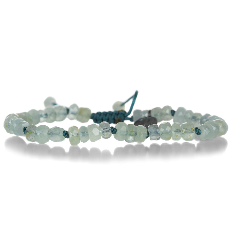 Joseph Brooks Faceted 5mm Aquamarine Macrame Bracelet | Quadrum Gallery
