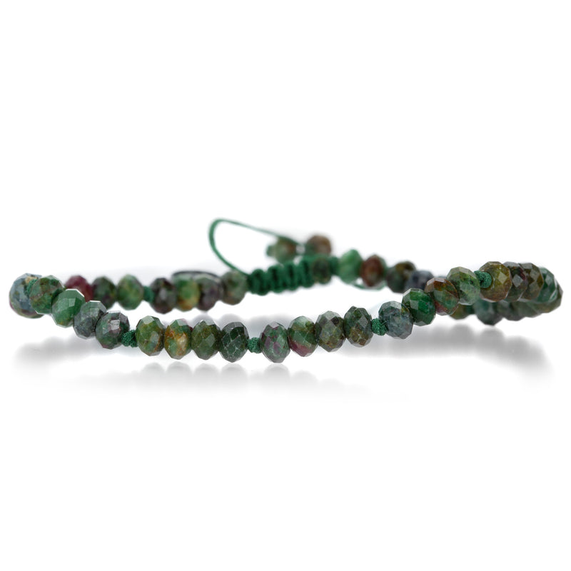 Joseph Brooks Faceted 4mm Ruby Fuchsite Beaded Bracelet | Quadrum Gallery