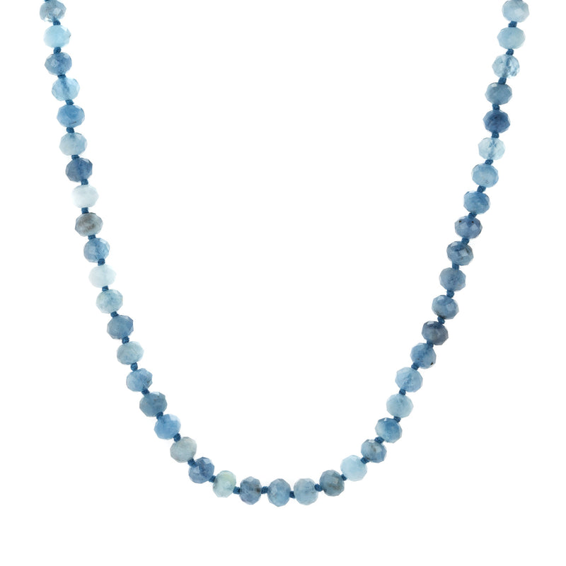 Joseph Brooks Aquamarine Beaded Necklace - 18" | Quadrum Gallery