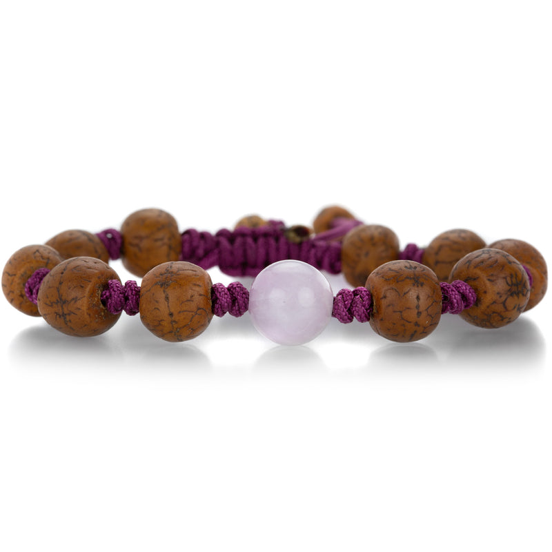 Joseph Brooks Tibetan Bodhi Seed Bead Bracelet with Kunzite Bead | Quadrum Gallery