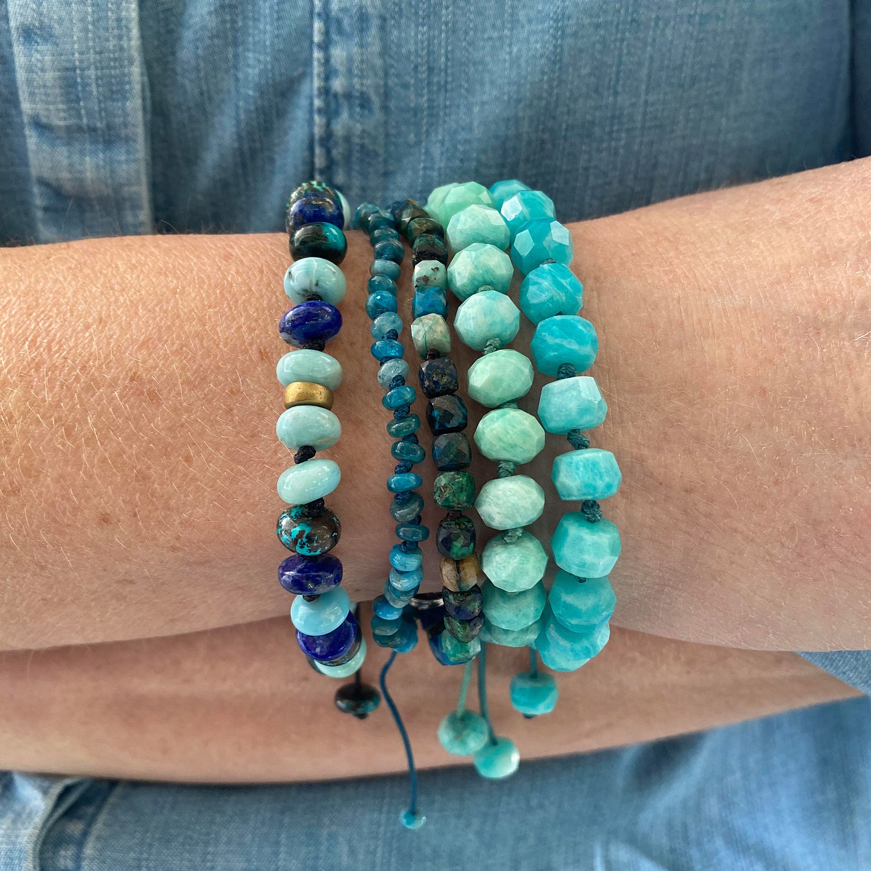 Arizona Turquoise w/ Handmade Copper Beads Stack of Bracelets for MEN.. – Allvé _ High-End Men's Bracelets Arizona Turquoise w/ Handmade Copper Beads Stack of Bracelets for MEN.. – Allvé _ High-End Men's Bracelets