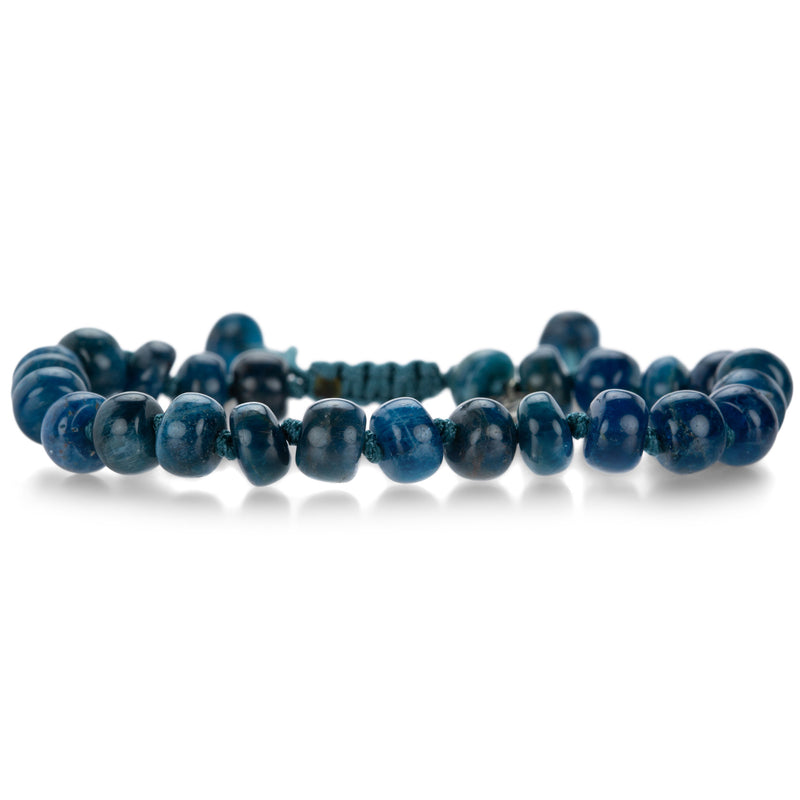 Joseph Brooks 8mm Smooth Apatite Beaded Macrame Bracelet | Quadrum Gallery