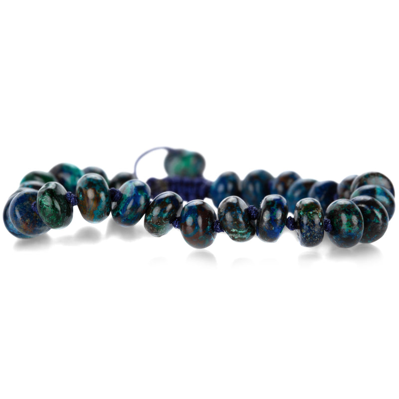 Joseph Brooks 8mm Smooth Azurite Beaded Bracelet | Quadrum Gallery