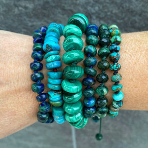 Joseph Brooks Malachite and Azurite Beaded Bracelet | Quadrum Gallery