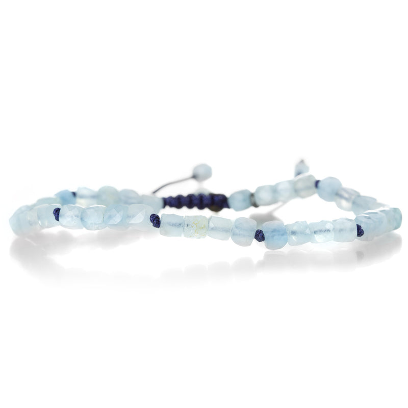 Joseph Brooks 4mm Faceted Aquamarine Cube Bracelet | Quadrum Gallery