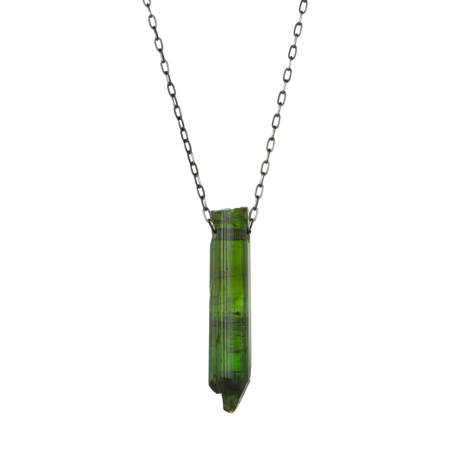 Joseph Brooks Long Green Tourmaline Crystal Pendant Necklace | Quadrum Gallery