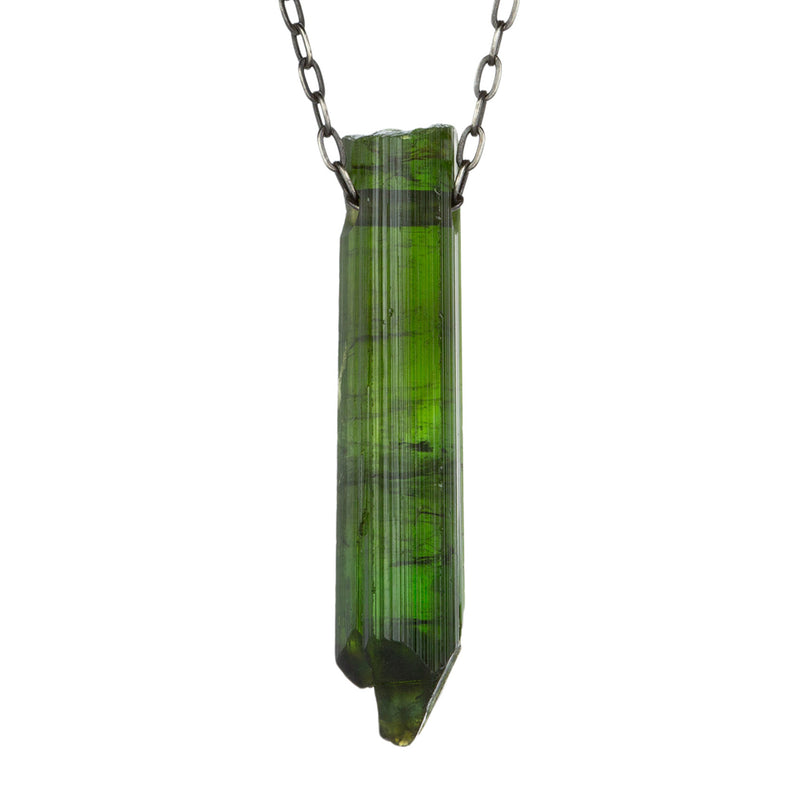 Joseph Brooks Long Green Tourmaline Crystal Pendant Necklace | Quadrum Gallery
