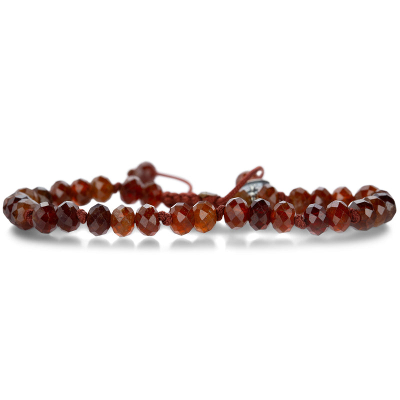 Joseph Brooks 6mm Faceted Hessonite Garnet Beaded Bracelet | Quadrum Gallery