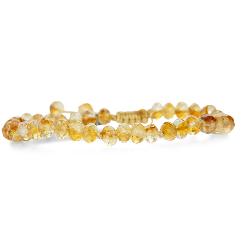 Joseph Brooks 6mm Faceted Citrine Rondelle Bracelet | Quadrum Gallery