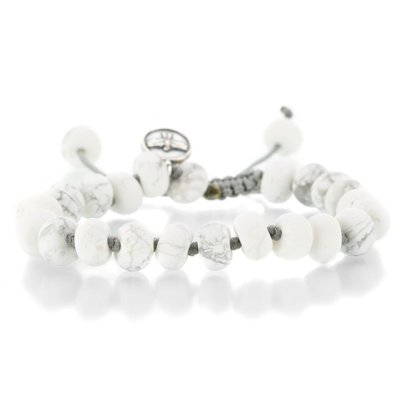 Joseph Brooks  8mm Smooth Howlite Rondelle Bracelet | Quadrum Gallery