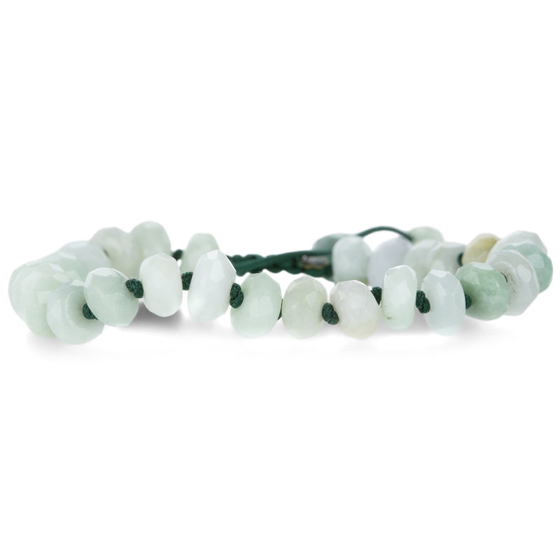 Joseph Brooks 8mm Faceted Burmese Jade Beaded Bracelet | Quadrum Gallery