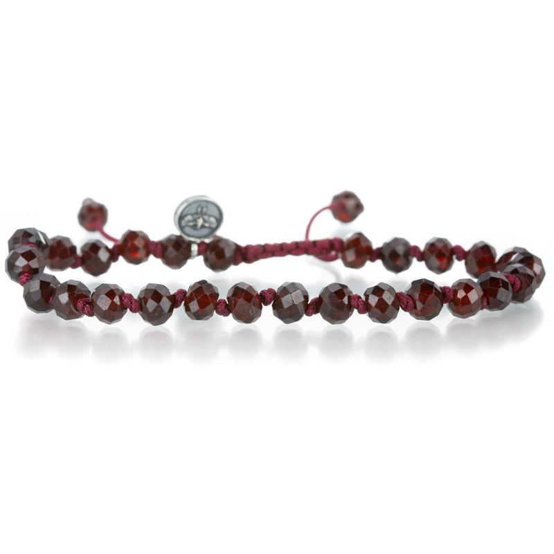 Joseph Brooks Faceted 6mm Red Garnet Rondelle Bracelet | Quadrum Gallery