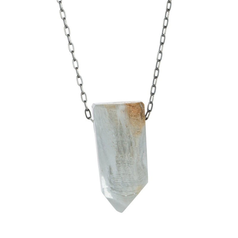 Joseph Brooks Quartz Crystal with Amphibole Pendant Necklace | Quadrum Gallery