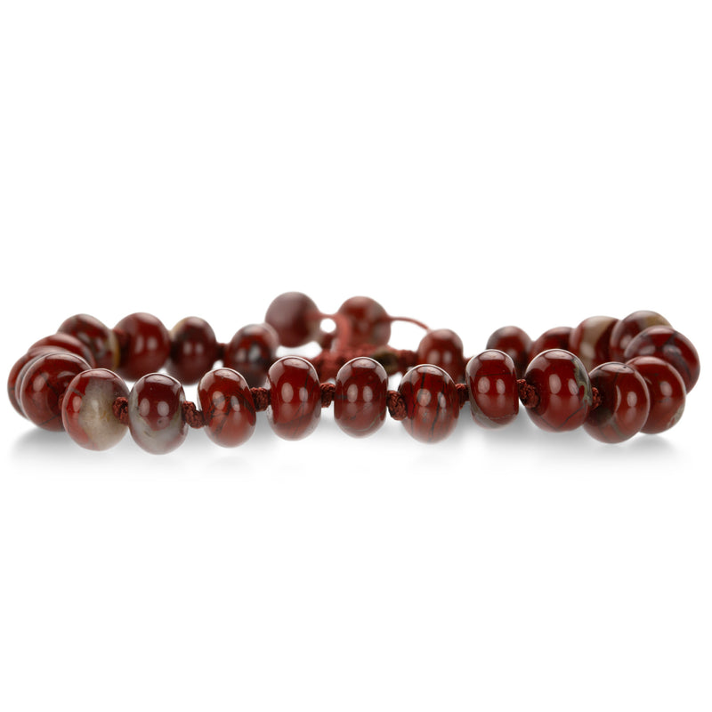 Joseph Brooks 8mm Smooth Red Jasper Beaded Bracelet | Quadrum Gallery