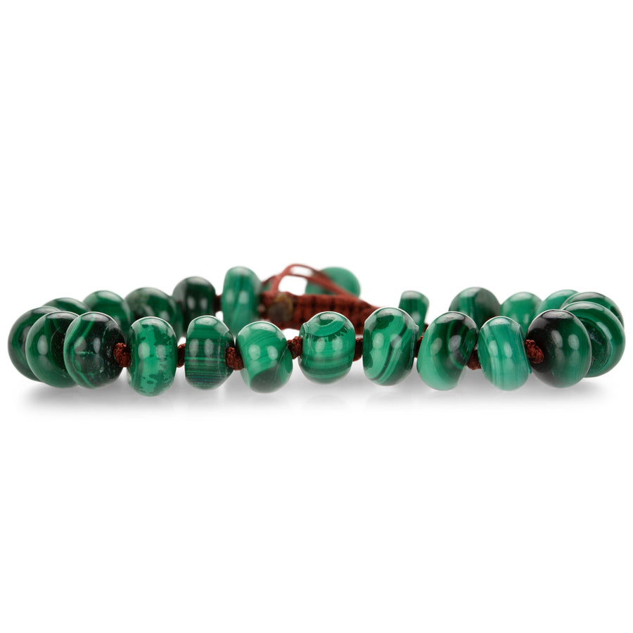 Joseph Brooks 9mm Smooth Malachite Beaded Bracelet | Quadrum Gallery