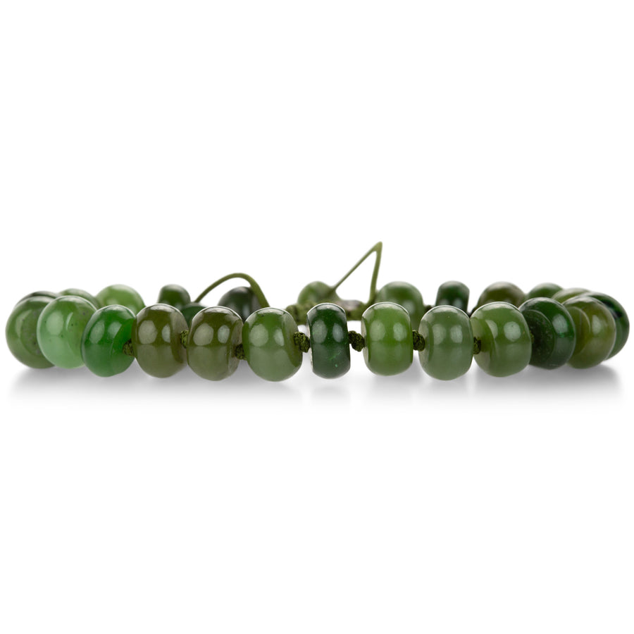 Joseph Brooks Smooth 10mm Nephrite Jade Beaded Bracelet | Quadrum Gallery