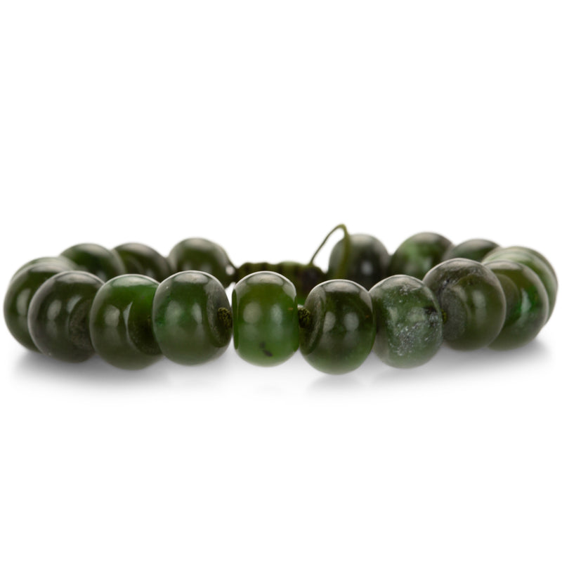 Joseph Brooks Smooth 12mm Nephrite Jade Bracelet | Quadrum Gallery