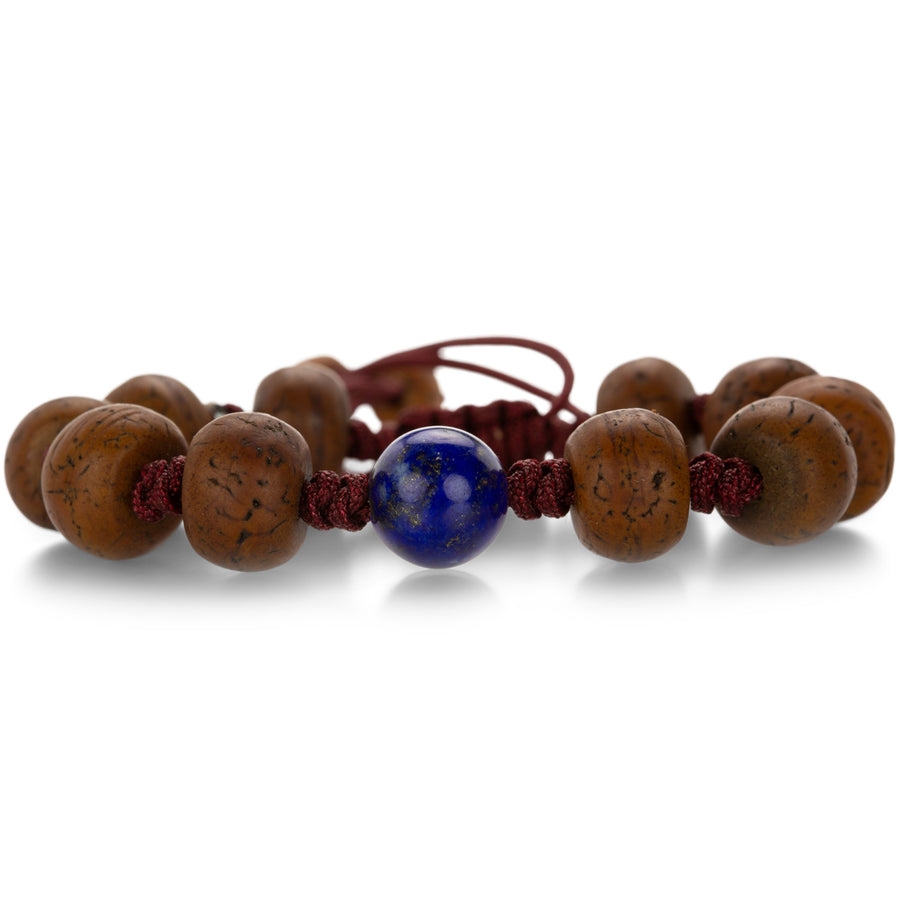 Joseph Brooks Tibetan Bodhi Seed Bracelet with Lapis Bead | Quadrum Gallery