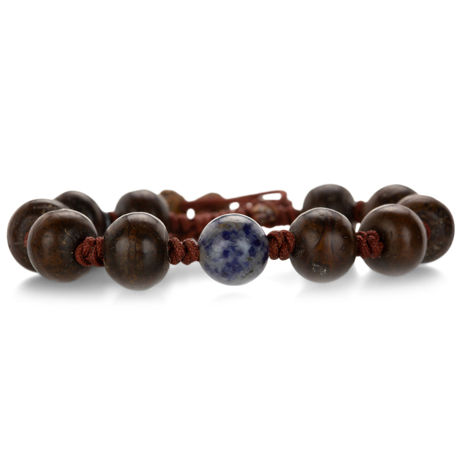 Joseph Brooks Tibetan Bodhi Seed Bracelet with Sodalite Bead | Quadrum Gallery