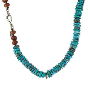 Joseph Brooks Arizona Turquoise & Red Jasper Beaded Necklace | Quadrum Gallery