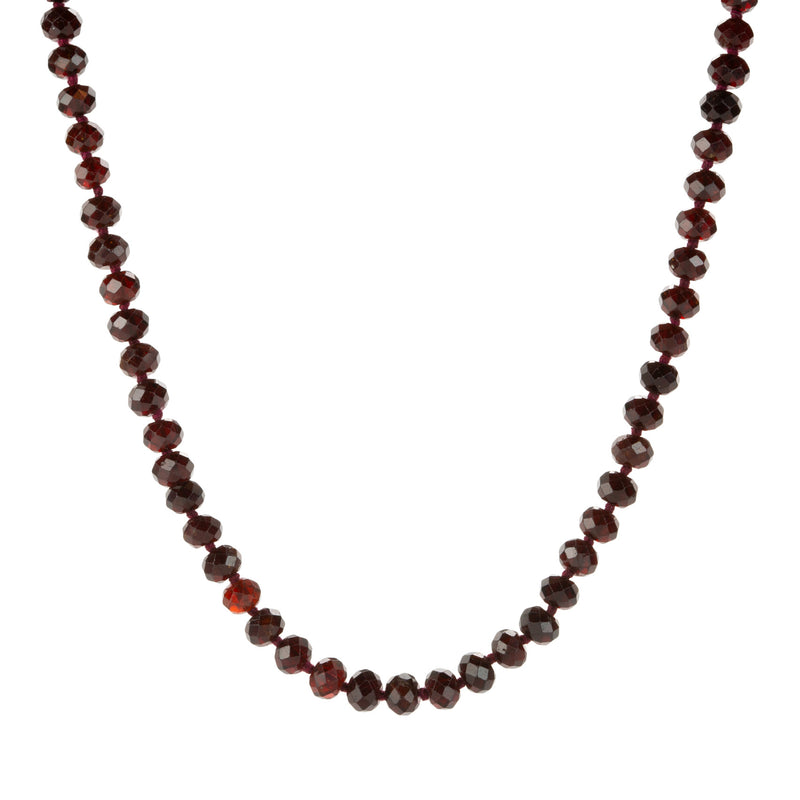 Joseph Brooks Faceted Red Garnet Beaded Necklace | Quadrum Gallery