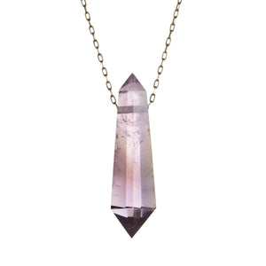 Joseph Brooks Purple Amethyst Quartz Crystal Pendant Necklace | Quadrum Gallery