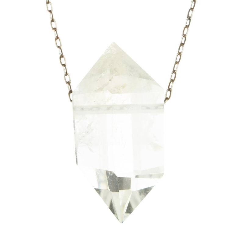 Joseph Brooks Clear Quartz Crystal Point Pendant Necklace | Quadrum Gallery