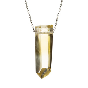 Joseph Brooks Brazilian Citrine Quartz Crystal Pendant Necklace | Quadrum Gallery