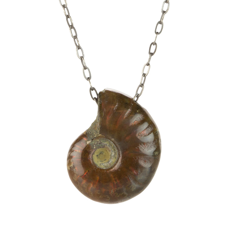 Joseph Brooks Small Fossil Ammonite Pendant Necklace | Quadrum Gallery