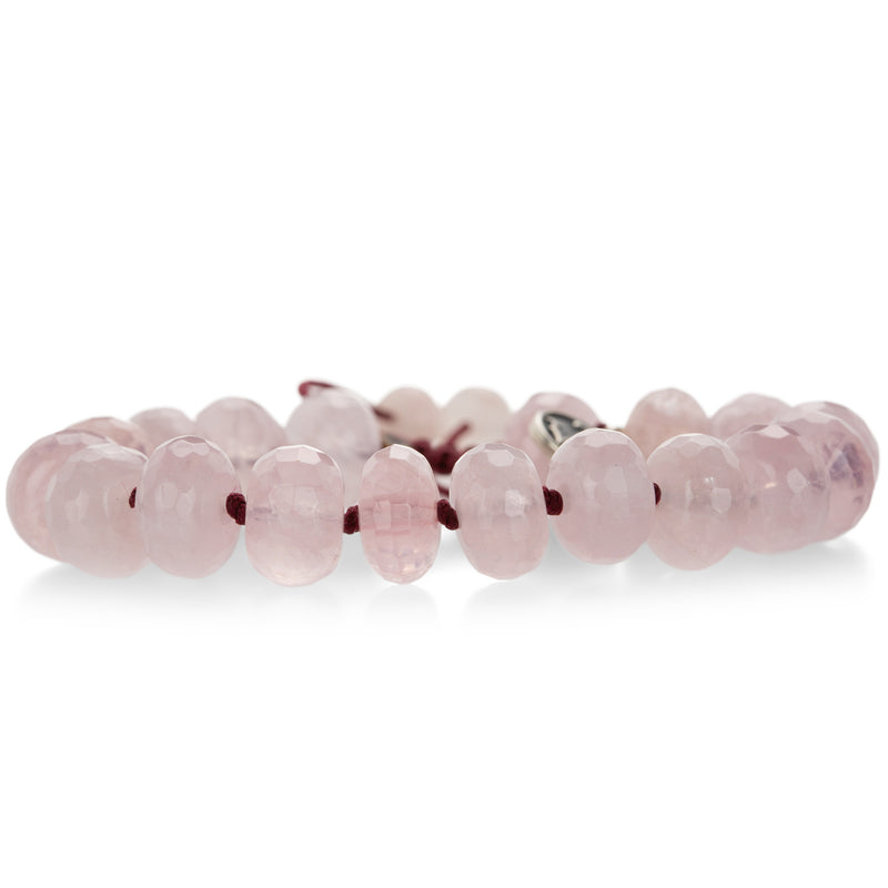 Joseph Brooks 12mm Faceted Rose Quartz Bracelet | Quadrum Gallery