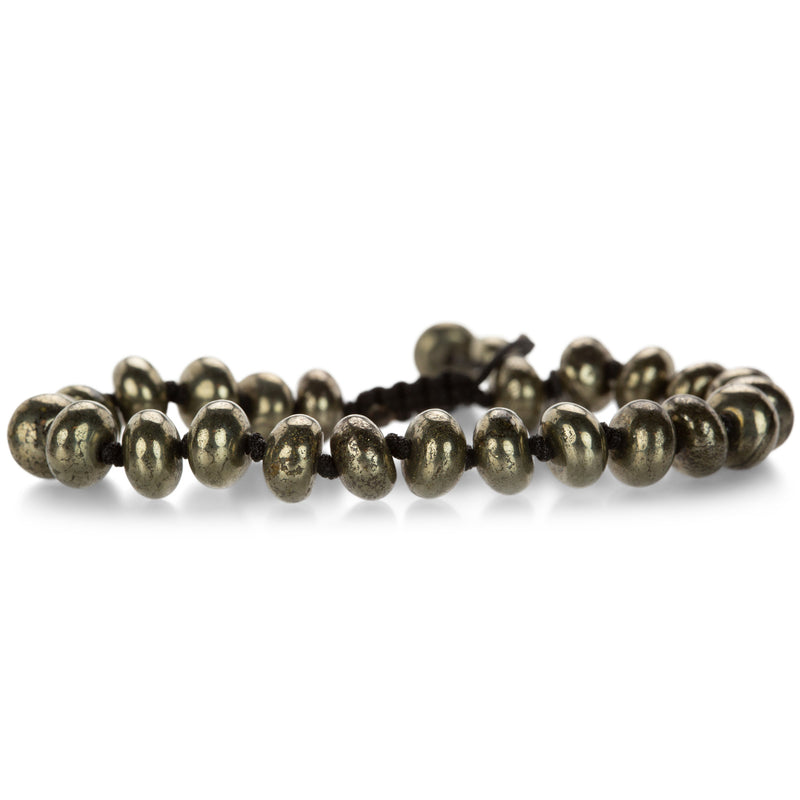 Joseph Brooks Smooth 8mm Pyrite Bracelet | Quadrum Gallery