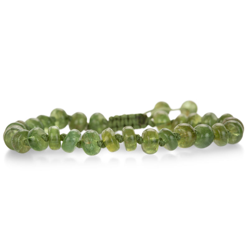 Joseph Brooks Smooth 7mm Green Garnet Bracelet | Quadrum Gallery